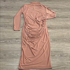 Missguided Blush Long Sleeve Maternity Dress